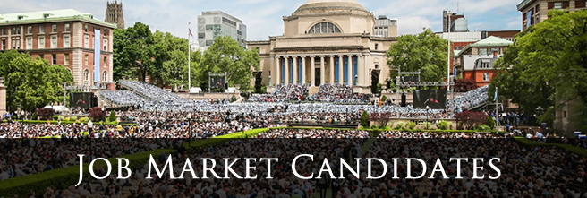 Columbia economics job market candidates